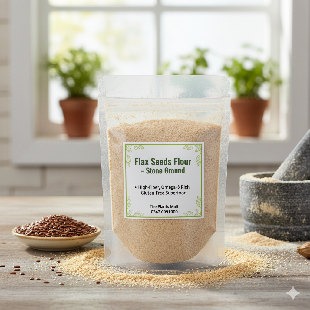 Gluten-Free Flaxseed Meal - Stone Ground, High in Fiber & Omega-3 - The Plants Mall