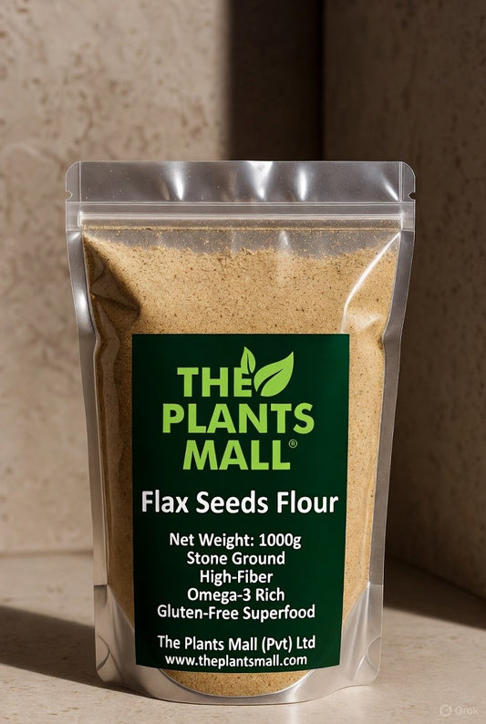 Fine, stone-ground Flaxseed Flour texture - natural, unbleached, and rich in fiber