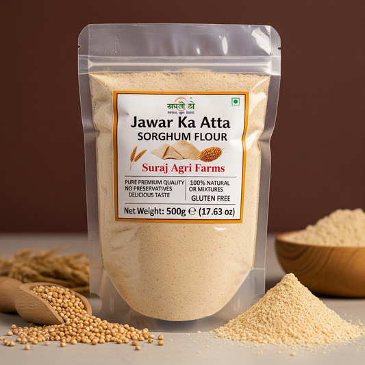 PREMIUM JAWAR KA ATTA - SORGHUM FLOUR-STONE GROUND-SUGAR FREE