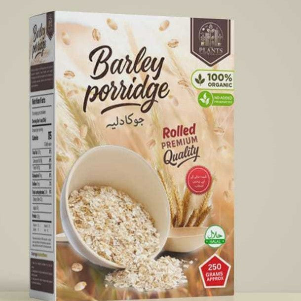 Instant Cooking Rolled Barley Porridge – Pure & Organic Whole Grain | High Fiber Healthy Breakfast