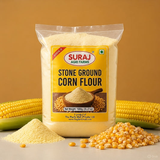 Premium Stone Ground Yellow Corn Flour (Makai Ka Atta) – 100% Pure for Frying, Baking & Cooking