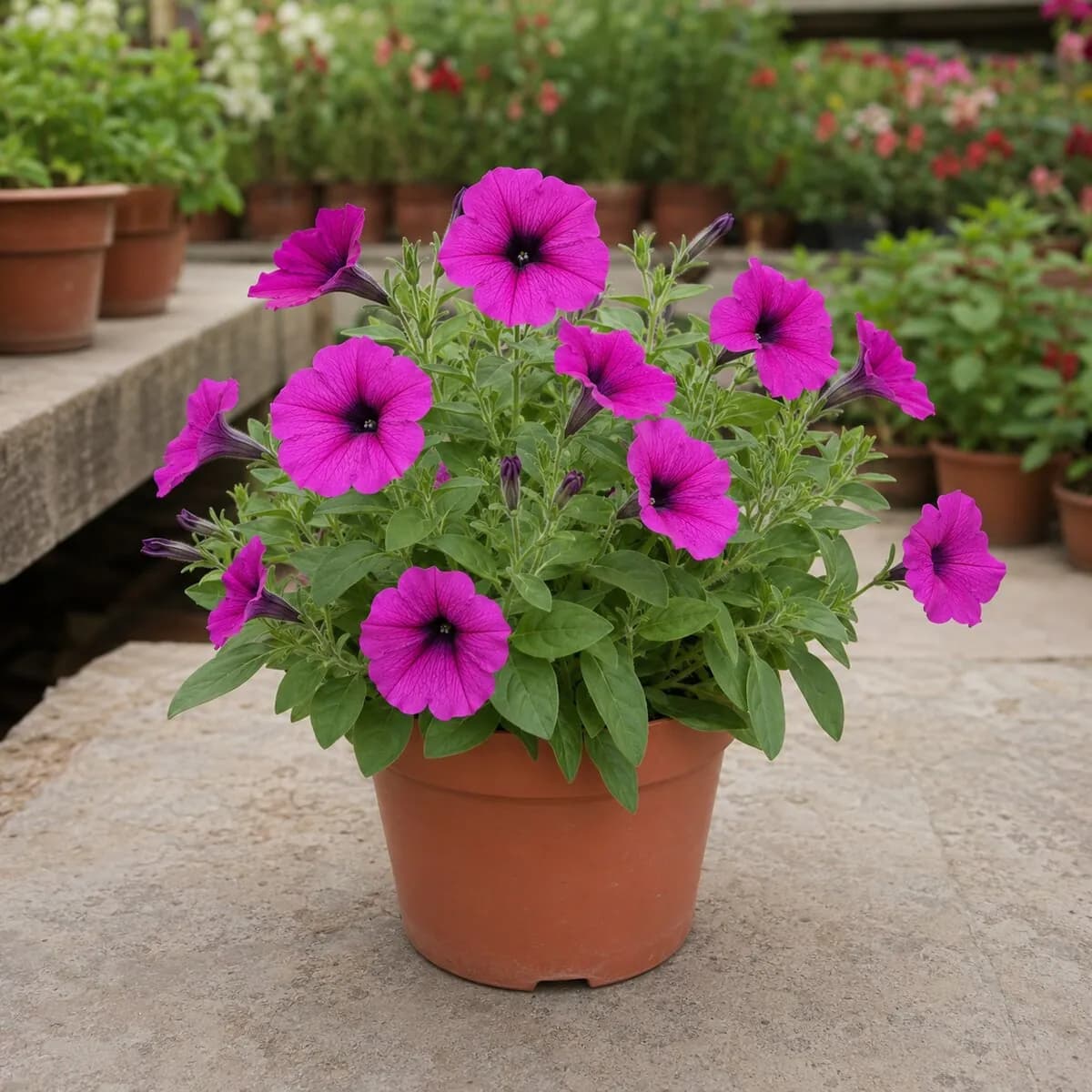 Petunia photographed at a professional Lahore nursery