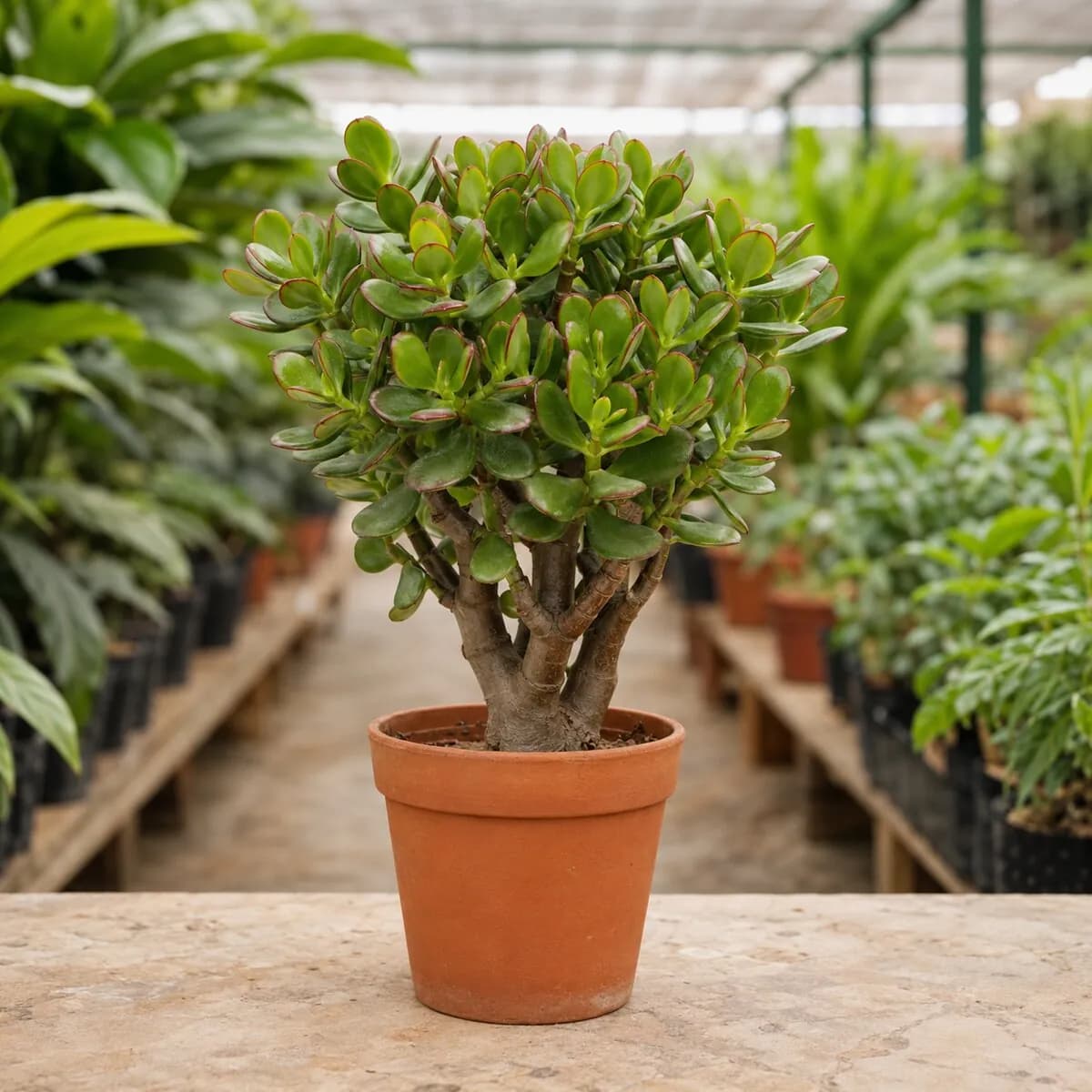 Jade Plant healthy nursery plant photographed at a professional Lahore nursery