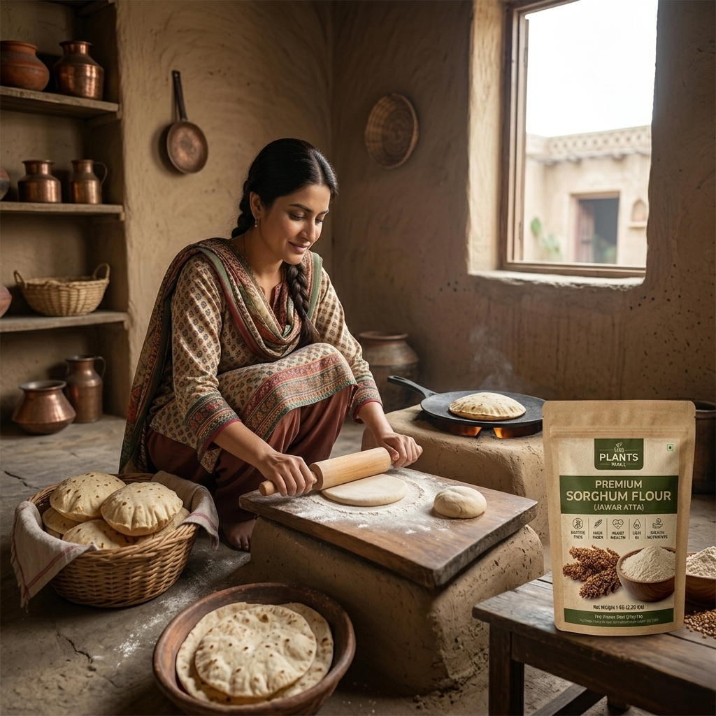 Premium Sorghum Flour (Jawar Ka Atta) – 100% Gluten-Free Flour | High Fiber, Diabetic-Friendly Wheat Flour Alternative