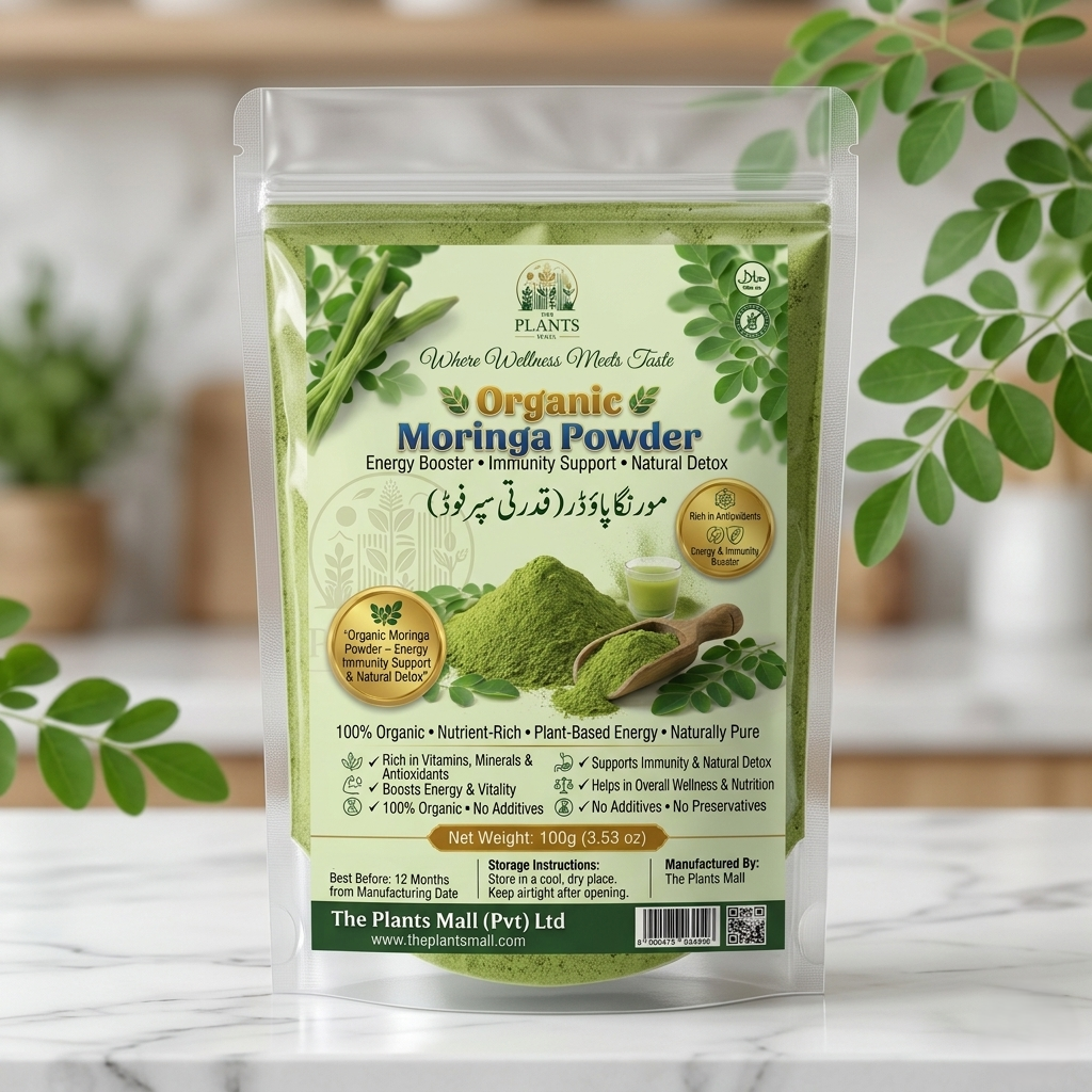 Organic Moringa Powder | Premium Moringa Leaf Powder Pakistan | Natural Energy Booster, Immunity Support & Detox Superfood