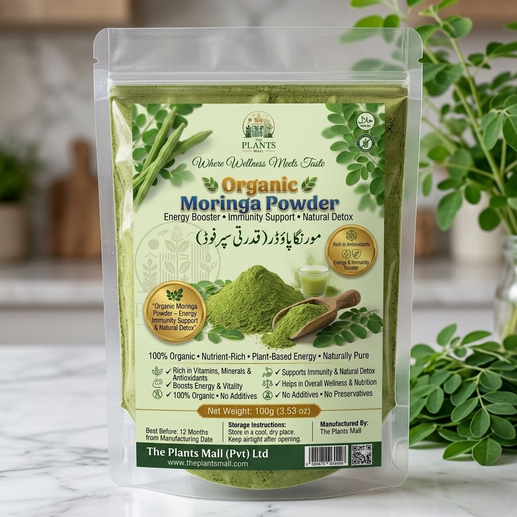 Organic Moringa Powder | Premium Moringa Leaf Powder Pakistan | Natural Energy Booster, Immunity Support & Detox Superfood