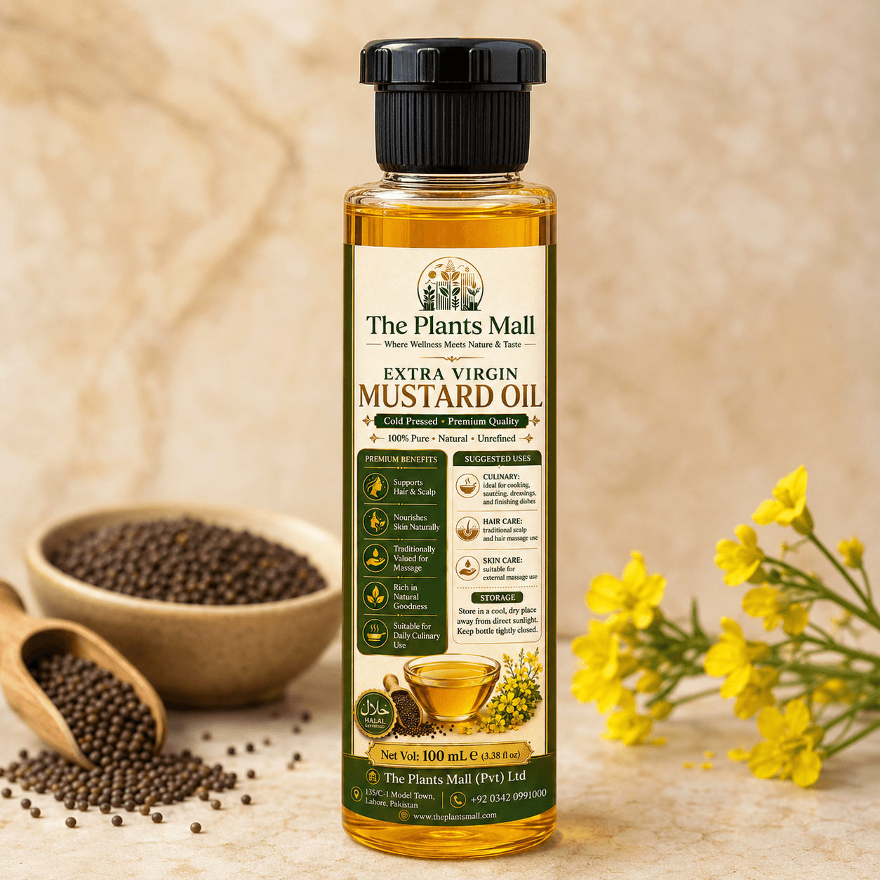 Cold Pressed Kachi Ghani Sarson Oil Pakistan
