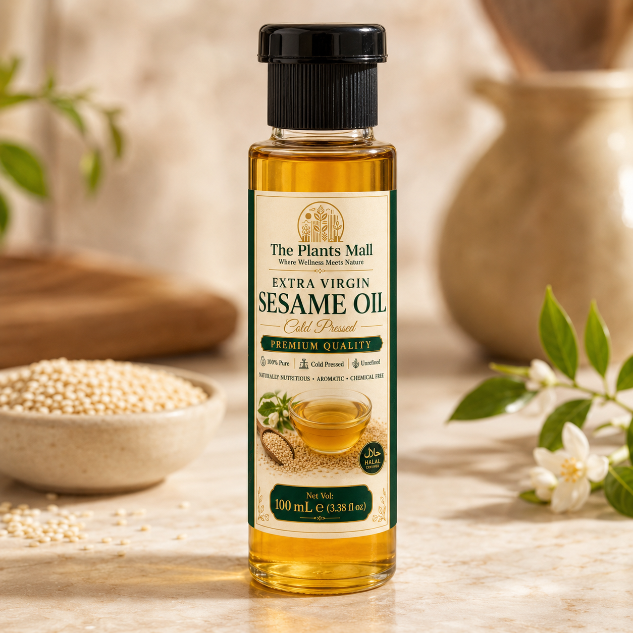 Extra Virgin Sesame Oil – 100% Pure Cold Pressed (Til Oil) | Natural & Healthy Cooking Oil