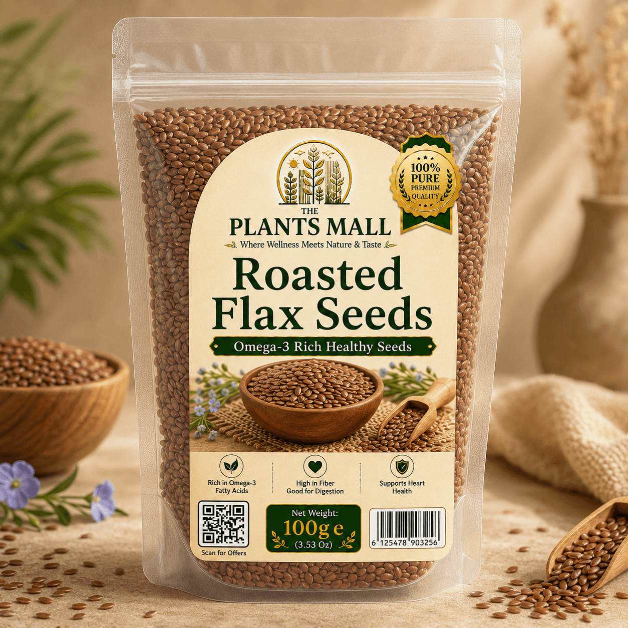 Endocrine & Daily Nutrition Super Seed Kit – Premium Seed Cycle Bundle for Men & Women | Pumpkin, Sesame, Flax & Sunflower Seeds | Hormone Support Superfoods | 100g Each (400g Total)
