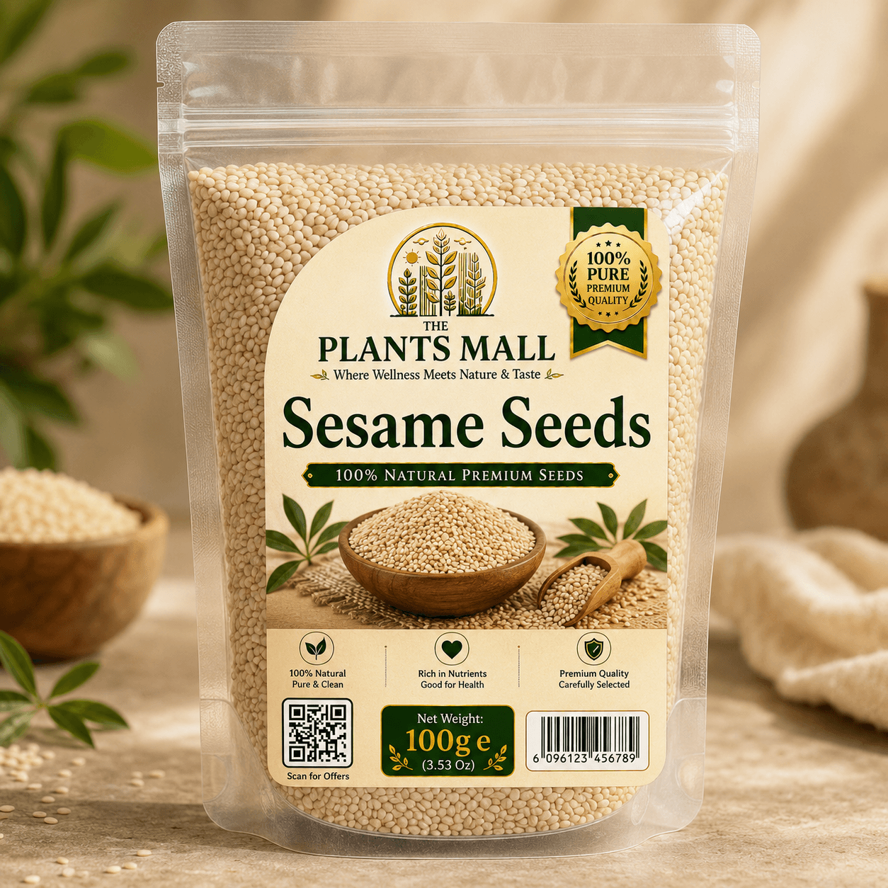 Endocrine & Daily Nutrition Super Seed Kit – Premium Seed Cycle Bundle for Men & Women | Pumpkin, Sesame, Flax & Sunflower Seeds | Hormone Support Superfoods | 100g Each (400g Total)