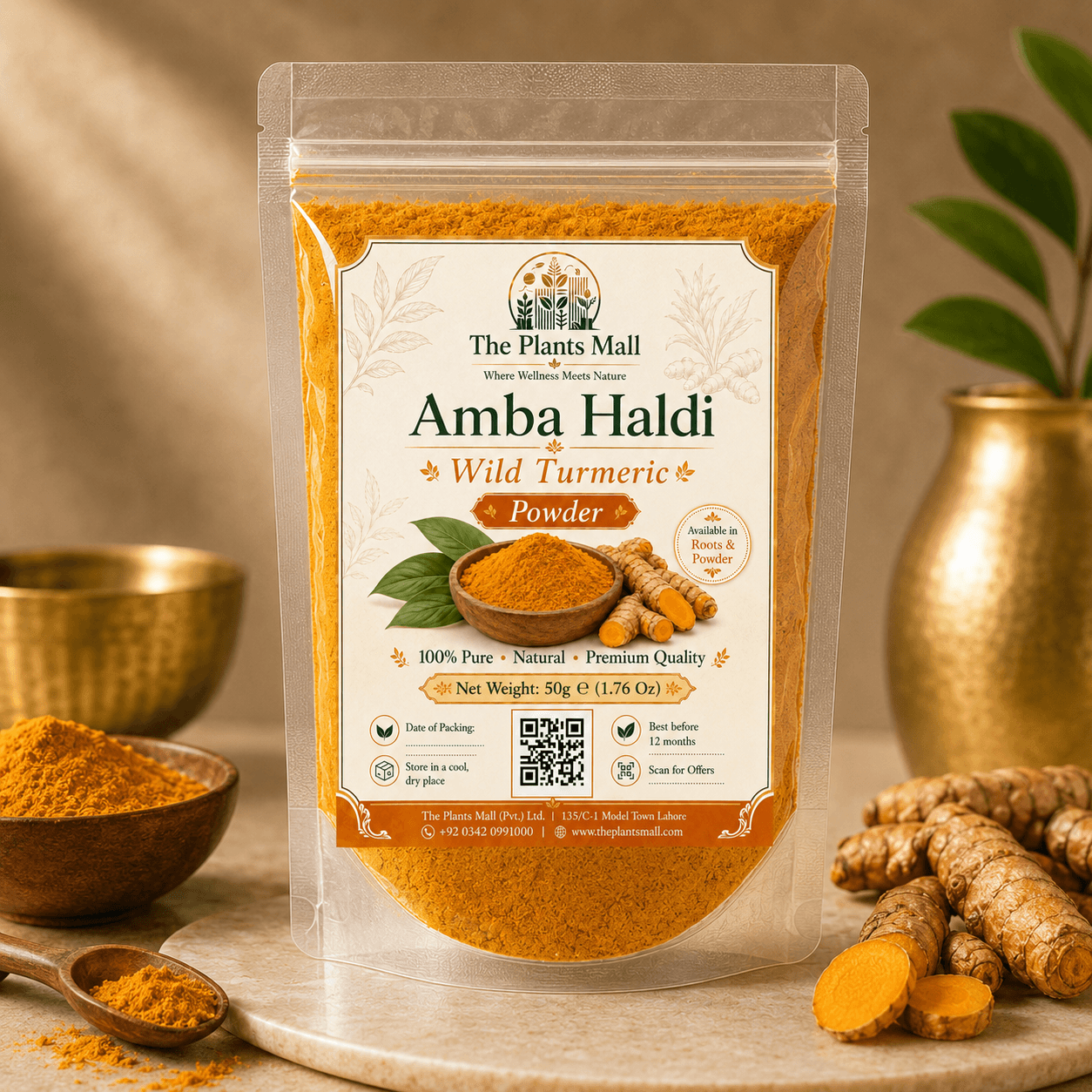 Amba Haldi Powder | Pure Wild Organic Turmeric Powder for Skin, Face Pack, Cooking & Wellness