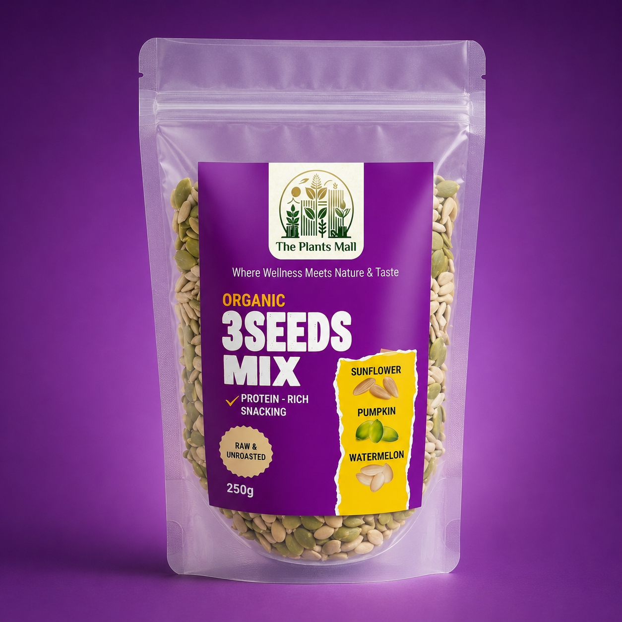 Pumpkin seeds, sunflower seeds and watermelon seeds – organic mixed seeds blend