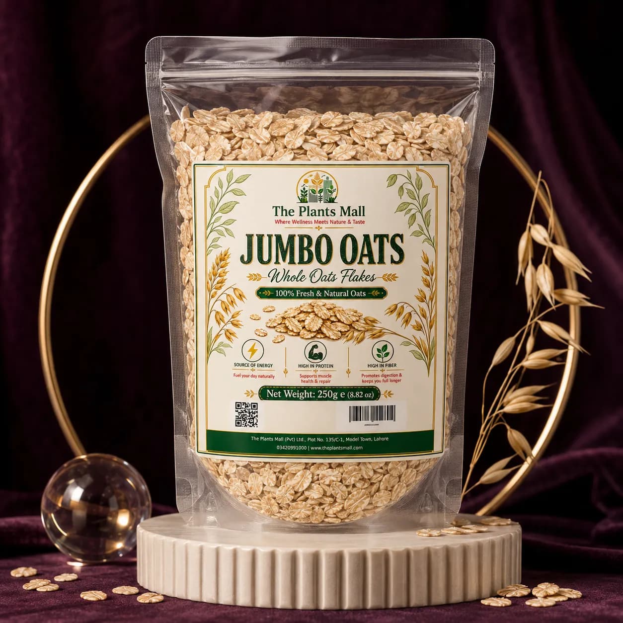 Natural Jumbo Oats for Healthy Breakfast and Oatmeal