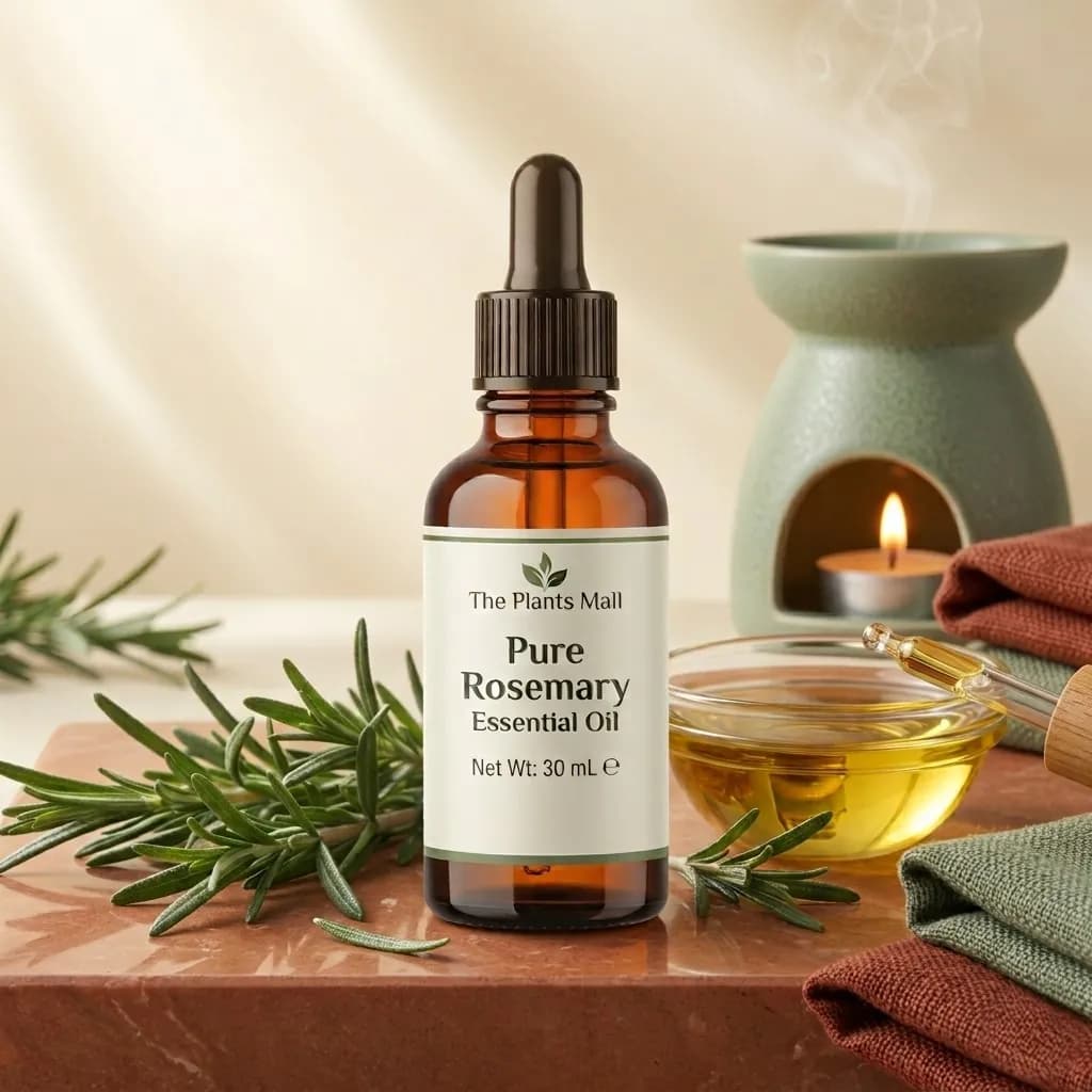 The Plants Mall Rosemary Essential Oil 30ml for Natural Hair and Skin Care