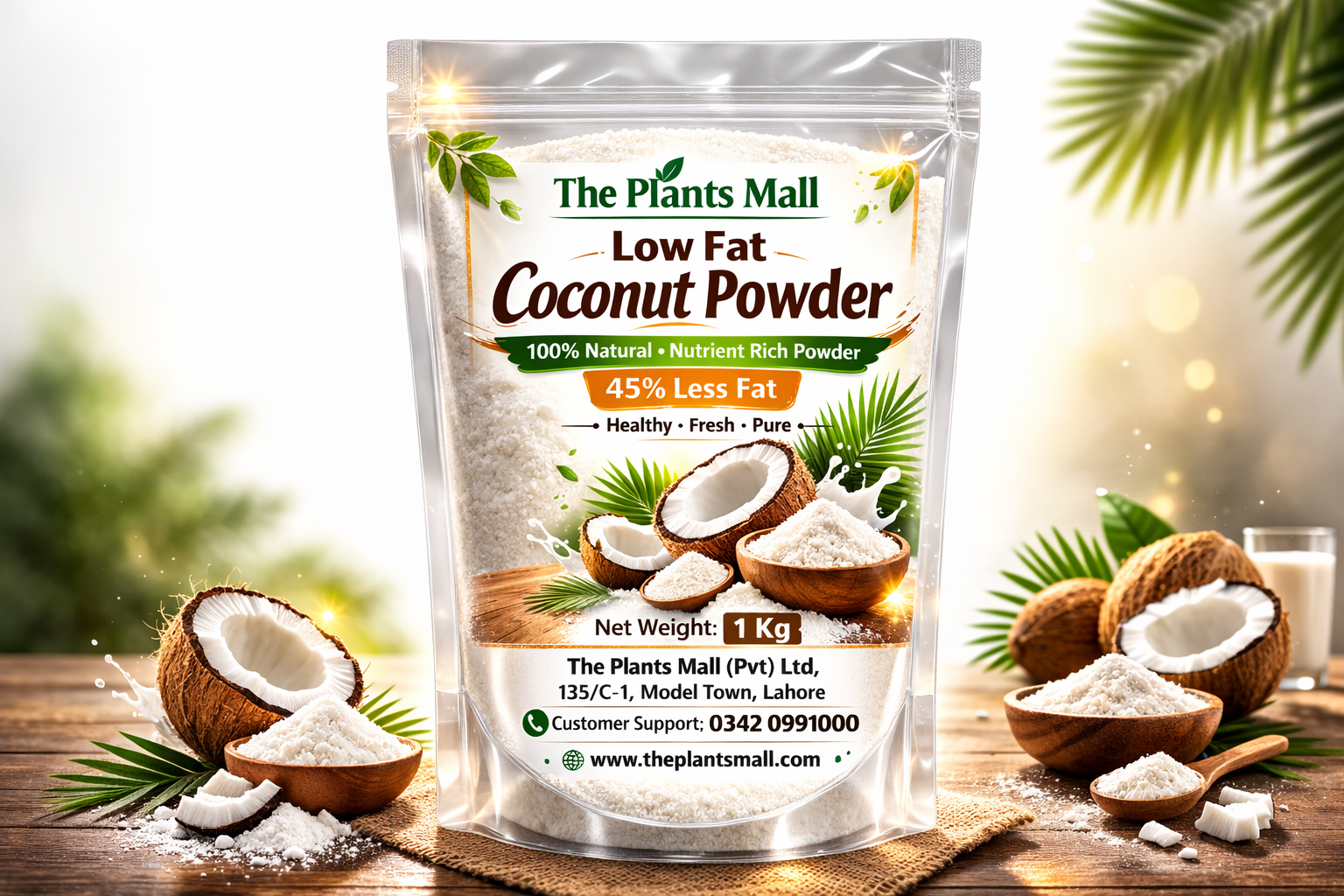 Nutrient-rich coconut powder for gluten-free and vegan cooking