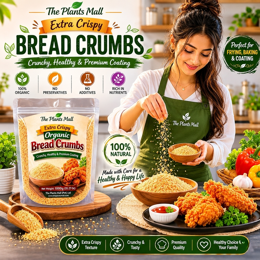 Extra Crispy Organic Bread Crumbs – Healthy & Crunchy Coating for Frying & Baking