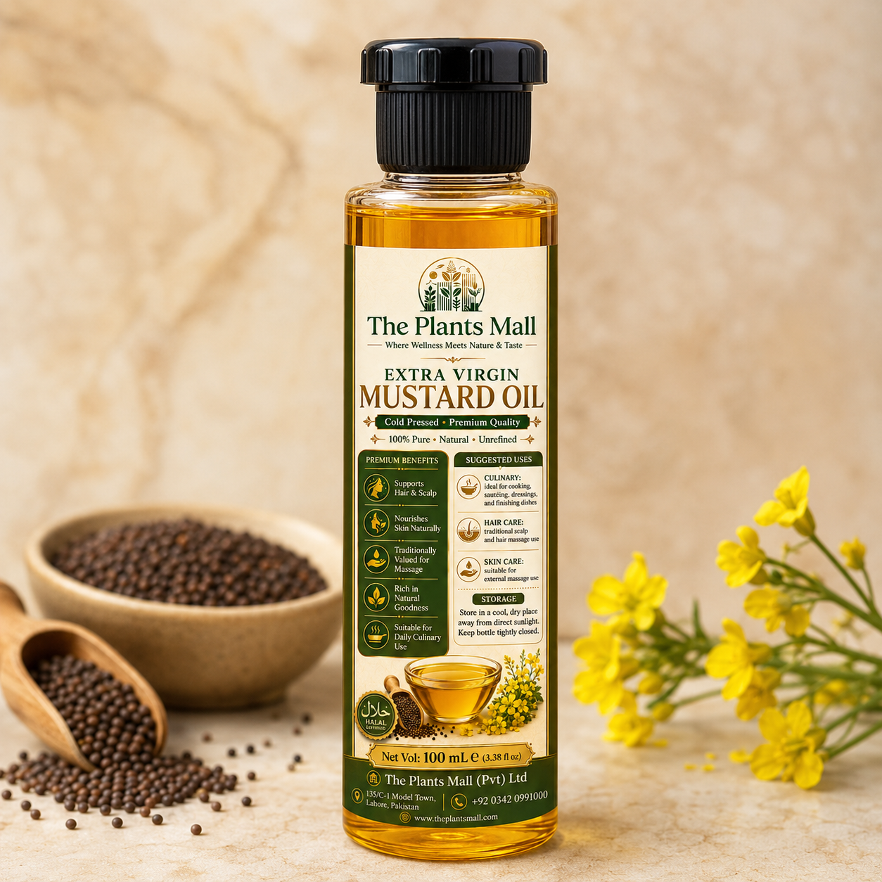 Cold Pressed Kachi Ghani Sarson Oil Pakistan