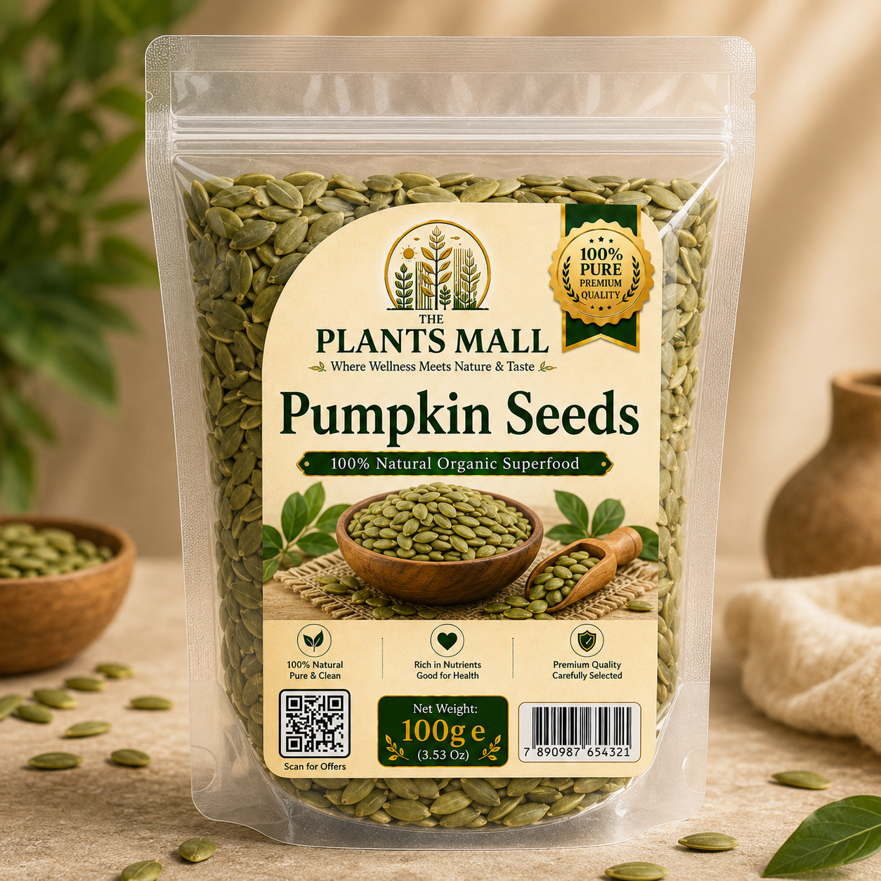 Endocrine & Daily Nutrition Super Seed Kit – Premium Seed Cycle Bundle for Men & Women | Pumpkin, Sesame, Flax & Sunflower Seeds | Hormone Support Superfoods | 100g Each (400g Total)