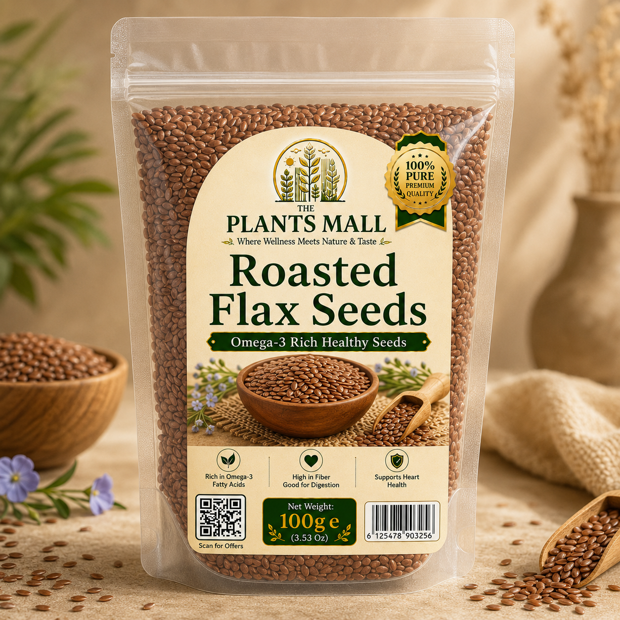 Endocrine & Daily Nutrition Super Seed Kit – Premium Seed Cycle Bundle for Men & Women | Pumpkin, Sesame, Flax & Sunflower Seeds | Hormone Support Superfoods | 100g Each (400g Total)