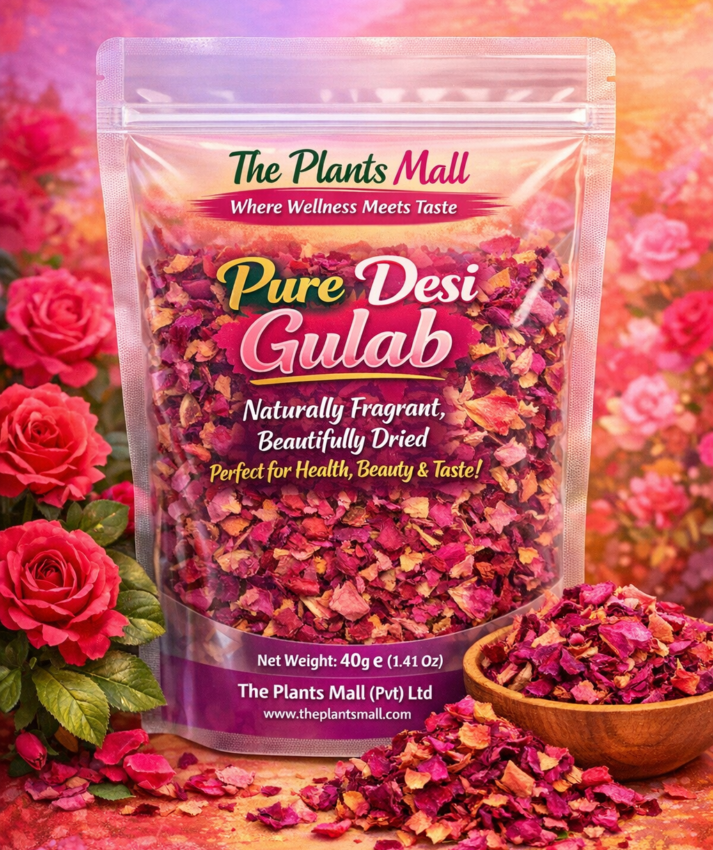 Sun Dried Rose Petals Gulab Patti The Plants Mall Pakistan
