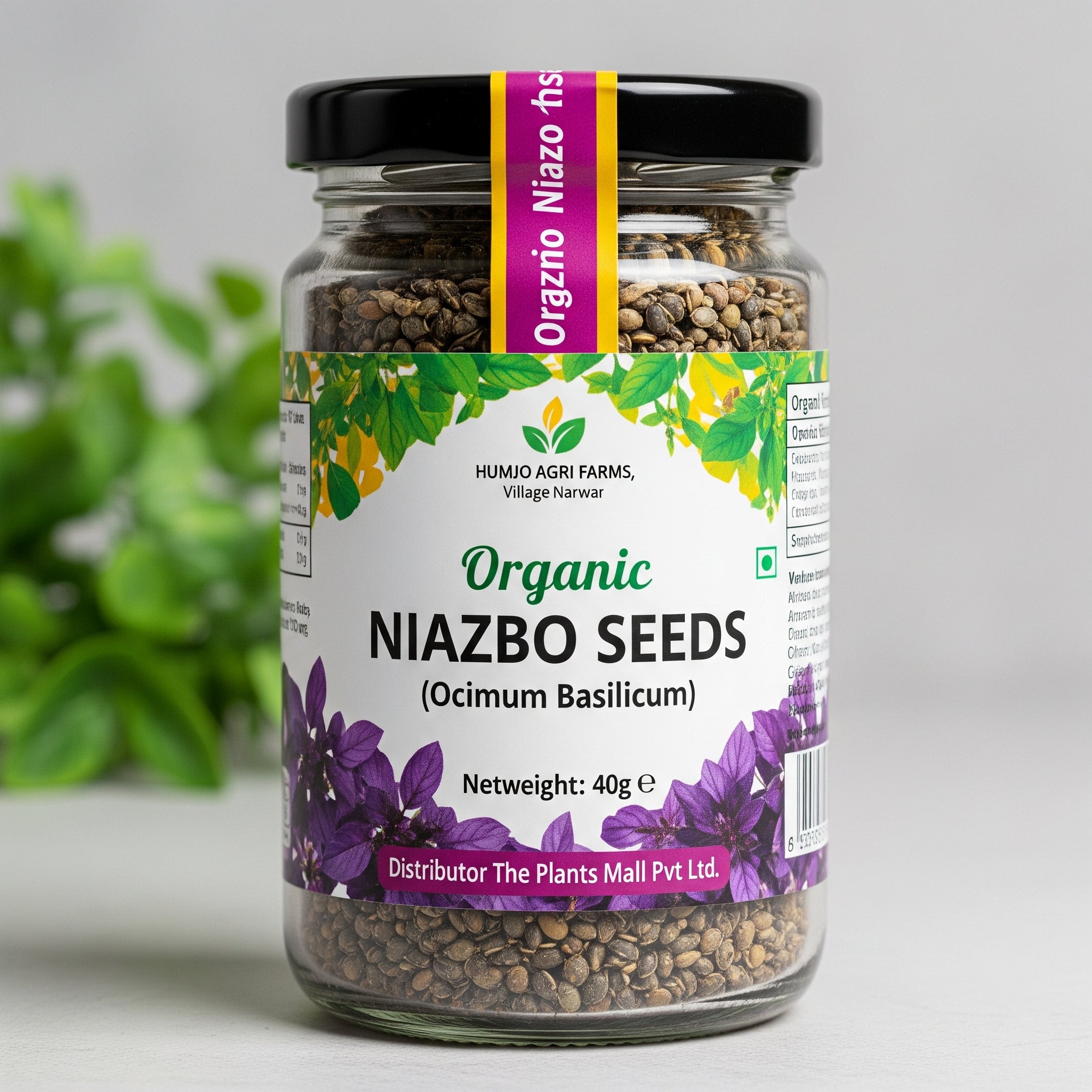 Organic Niazbo Seeds (Ocimum Basilicum)