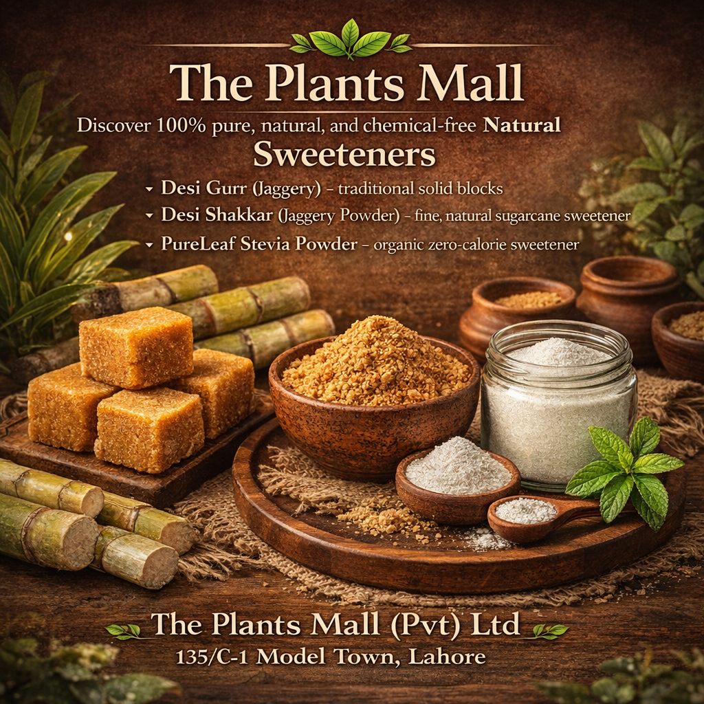 Natural Sweeteners Collection – Jaggery, Jaggery Powder & Stevia Powder