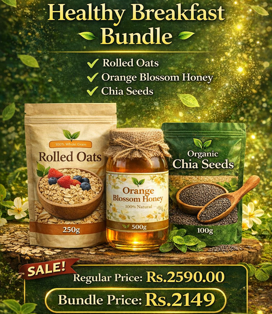 Healthy Breakfast Bundle Deal – Organic Oats, Honey & Chia Seeds