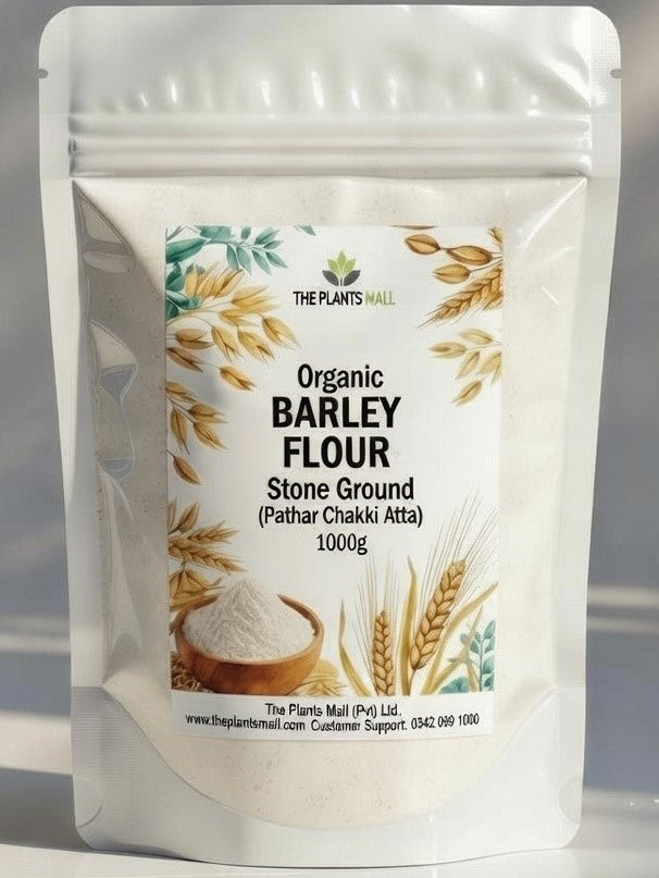 Stone Ground Barley Flour (Jau Ka Atta) – 100% Organic, High-Fiber Flour for Healthy Cooking & Baking