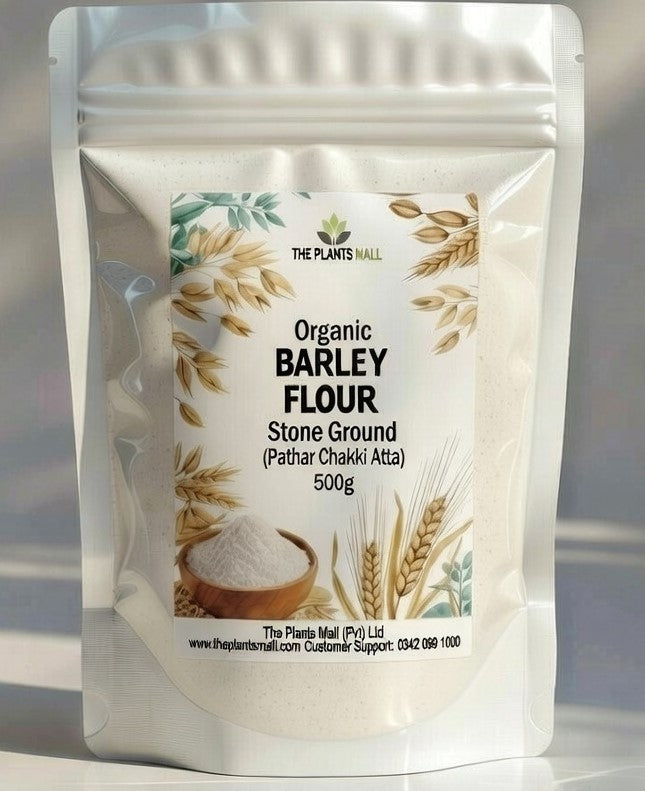 Stone Ground Barley Flour (Jau Ka Atta) – 100% Organic, High-Fiber Flour for Healthy Cooking & Baking