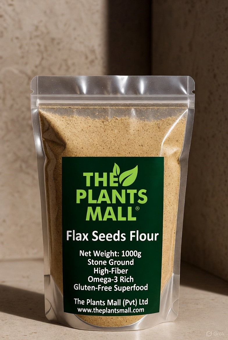 Fine, stone-ground Flaxseed Flour texture - natural, unbleached, and rich in fiber