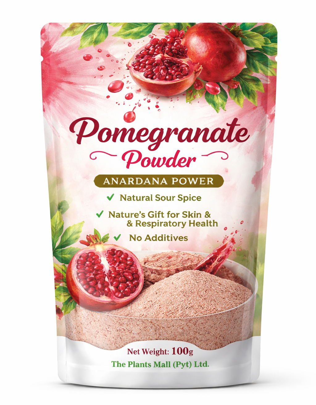 Pomegranate Powder | Anardana Powder | Natural Sour Spice | Nature’s Gift for Skin & Respiratory Health | No Additives