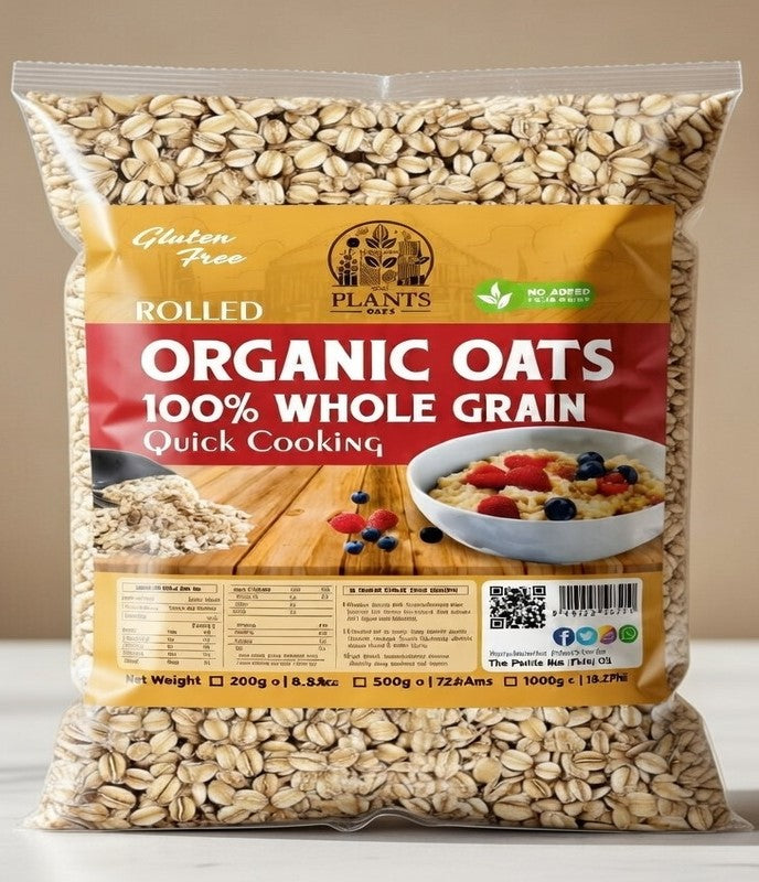 ROLLED ORGANIC OATS 100% WHOLE GRAIN Quick Cooking

