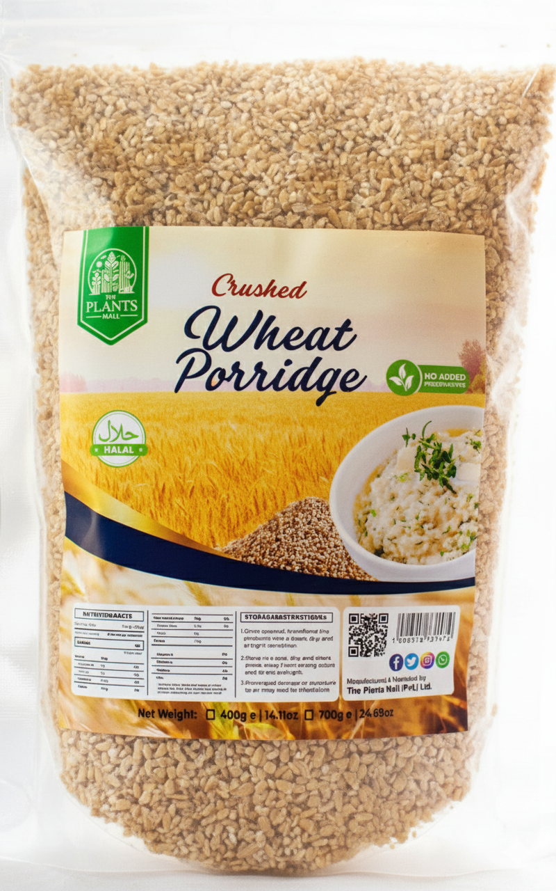 Crushed wheat porridge (daliya) in a bowl, whole wheat healthy breakfast food, high-fiber wheat daliya for weight loss and digestion, premium quality crushed wheat