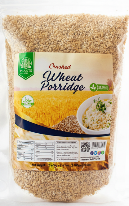 Crushed wheat porridge (daliya) in a bowl, whole wheat healthy breakfast food, high-fiber wheat daliya for weight loss and digestion, premium quality crushed wheat