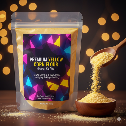 Natural Stone-Ground Yellow Corn Flour – Makai Ka Atta for Healthy Cooking, Baking & Frying