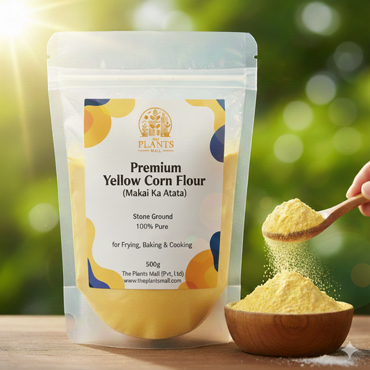100% Pure Premium Yellow Corn Flour (Makai Ka Atta) – Stone-Ground, Ideal for Baking, Frying, and Cooking