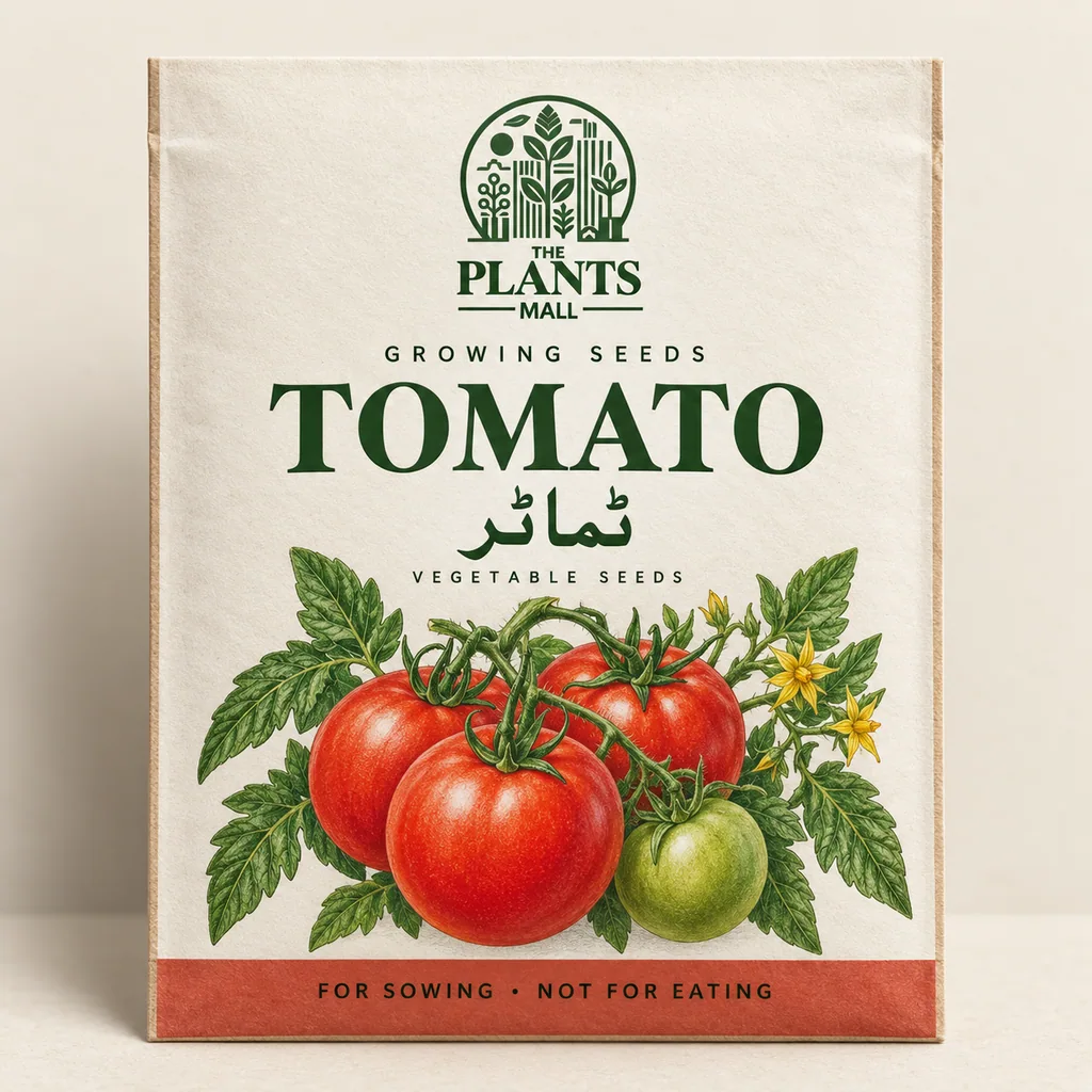 Tomato Plants Mall seed packet artwork